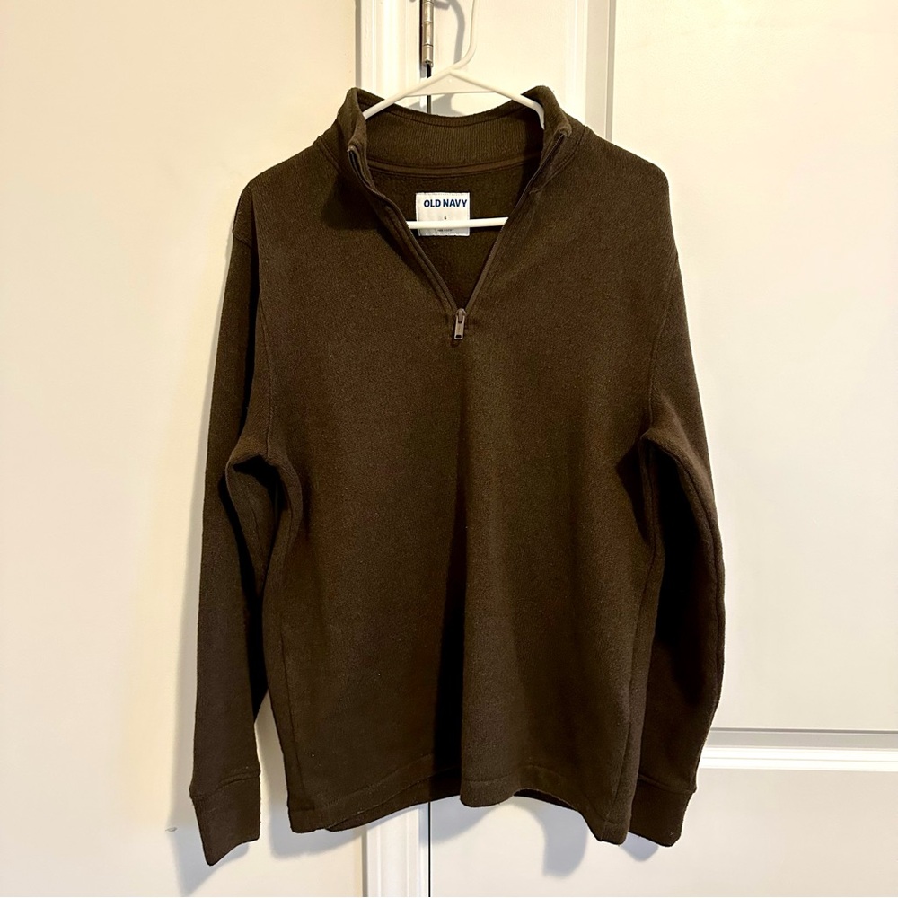 Men's Quarter Zip in Brown